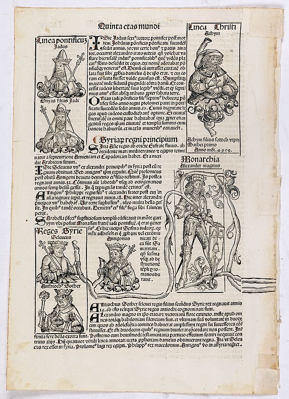 SCHEDEL, H., Quinta Etas Mundi. Folium. LXXV, antique map, old maps