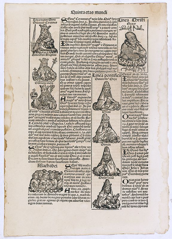 SCHEDEL, H., Quinta Etas Mundi. Folium. LXXIX, antique map, old maps
