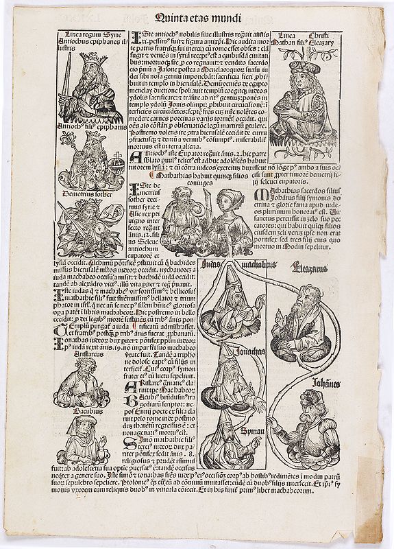 SCHEDEL, H., Quinta Etas Mundi. Folium. LXXXI, antique map, old maps