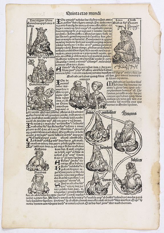 SCHEDEL, H., Quinta Etas Mundi. Folium. LXXXI, antique map, old maps