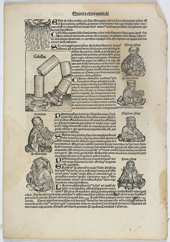 SCHEDEL, H., Quinta Etas Mundi. Folium. LXXXII, antique map, old maps