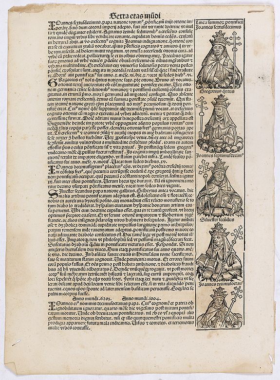 SCHEDEL, H., Sexta Etas Mundi. Folium. CLXXXI, antique map, old maps