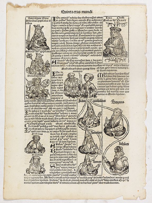 SCHEDEL, H., Quinta Etas Mundi. Folium. LXXXI, antique map, old maps