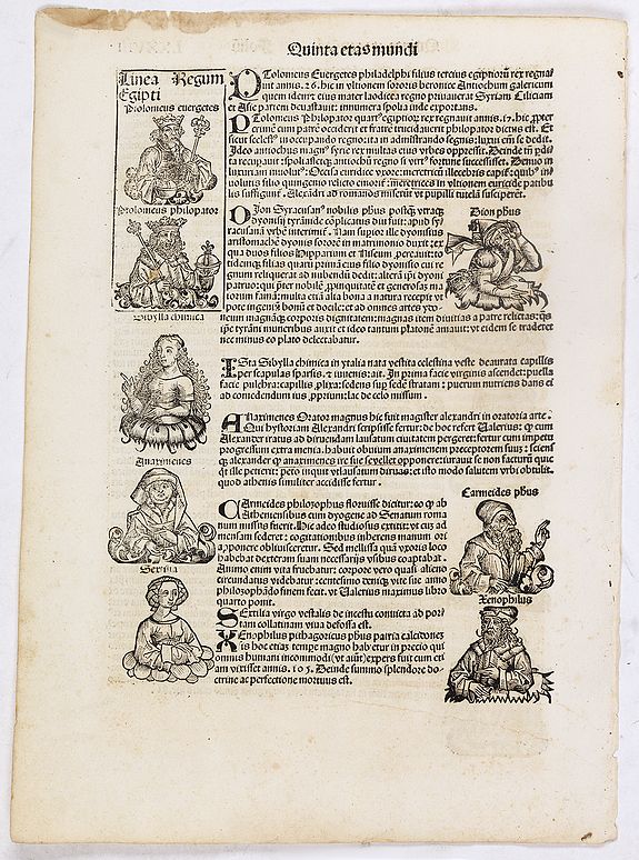 SCHEDEL, H., Quinta Etas Mundi. Folium. LXXVIII, antique map, old maps