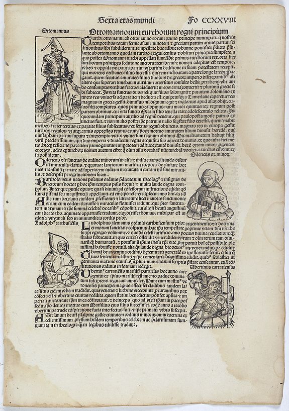 SCHEDEL, H., Sexta Etas Mundi. Folium. CCXXVIII, antique map, old maps