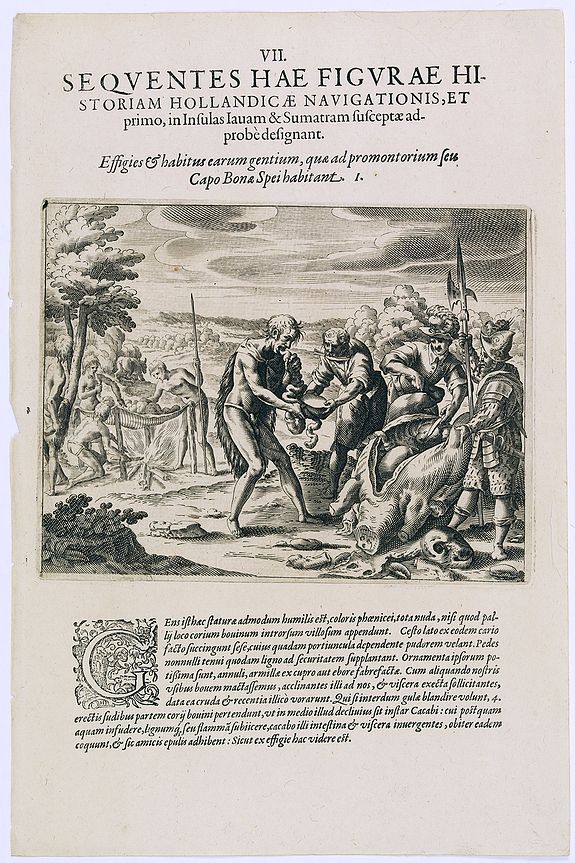 DE BRY, Th., Sequentes Hae Figurae Historiam Hollandicae Navigationis., antique map, old maps