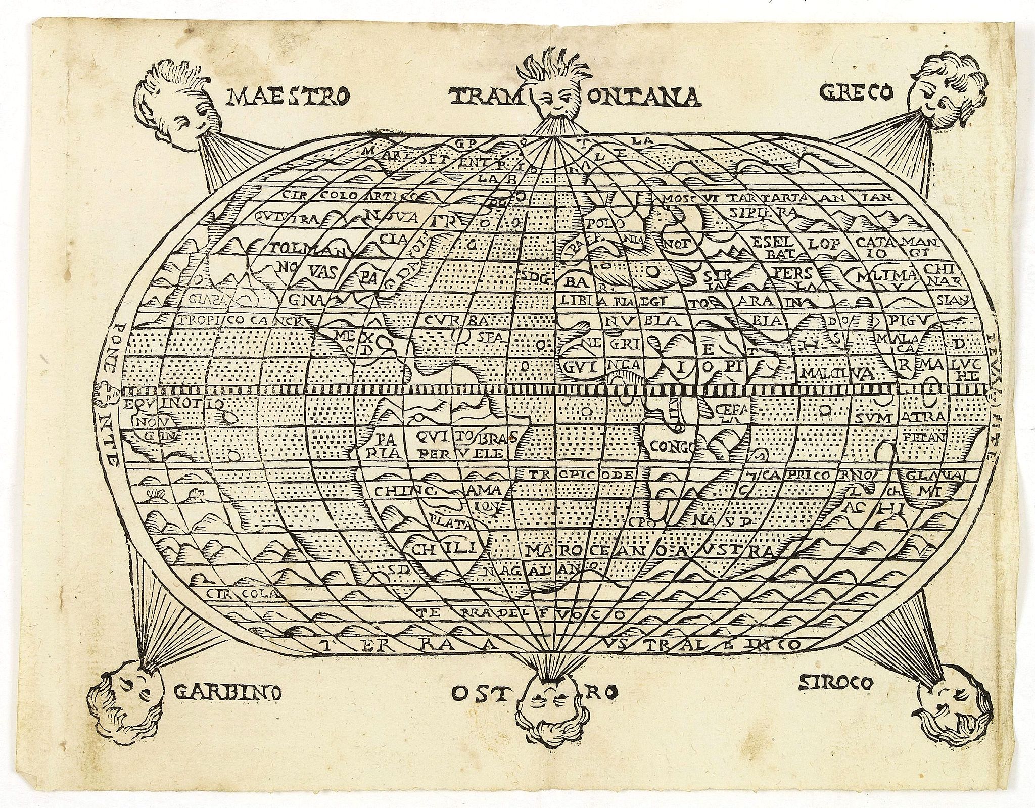 ROSACCIO , G., [ World map ], antique map, old maps