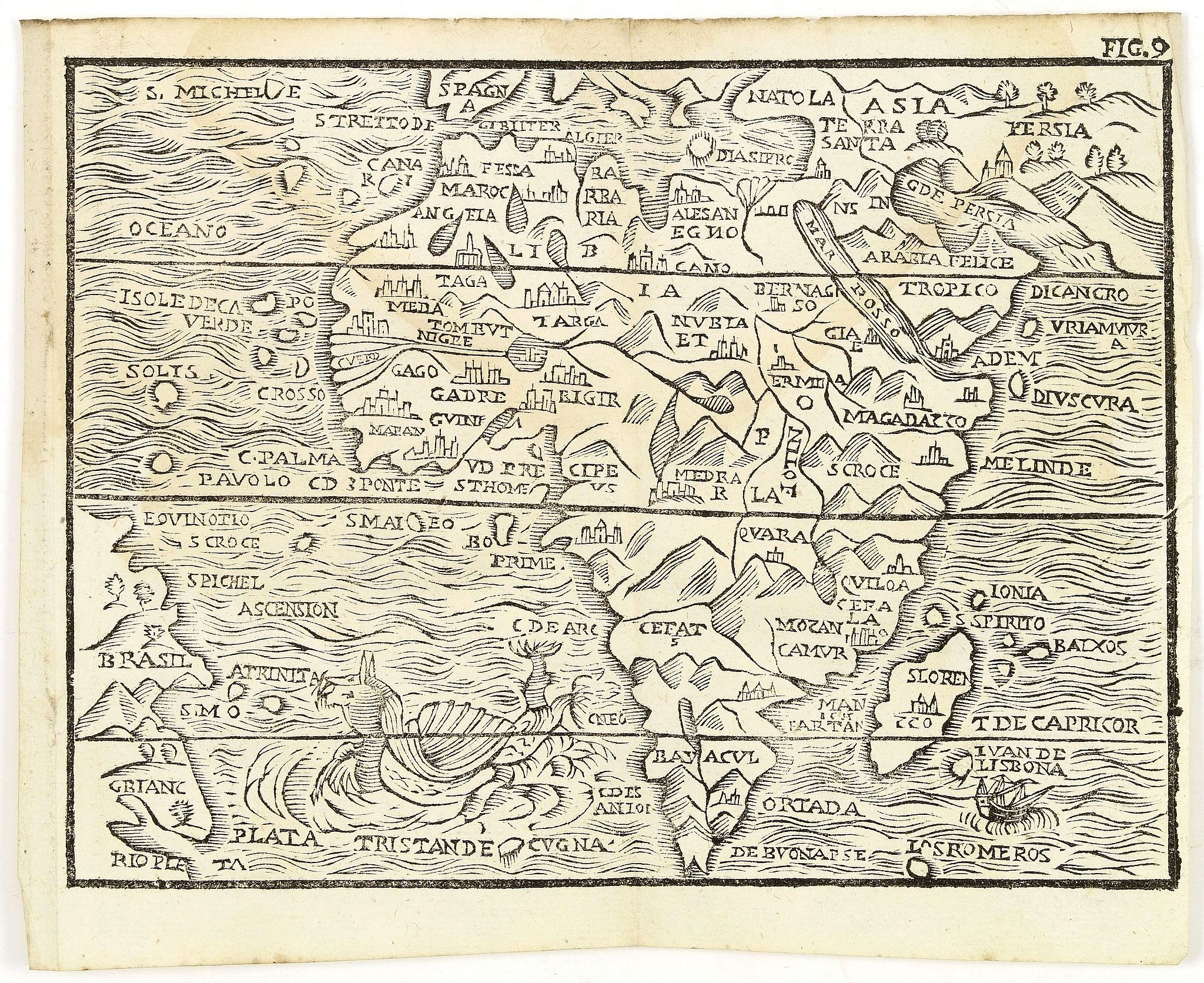 ROSACCIO, G.,  [ Africa], antique map, old maps