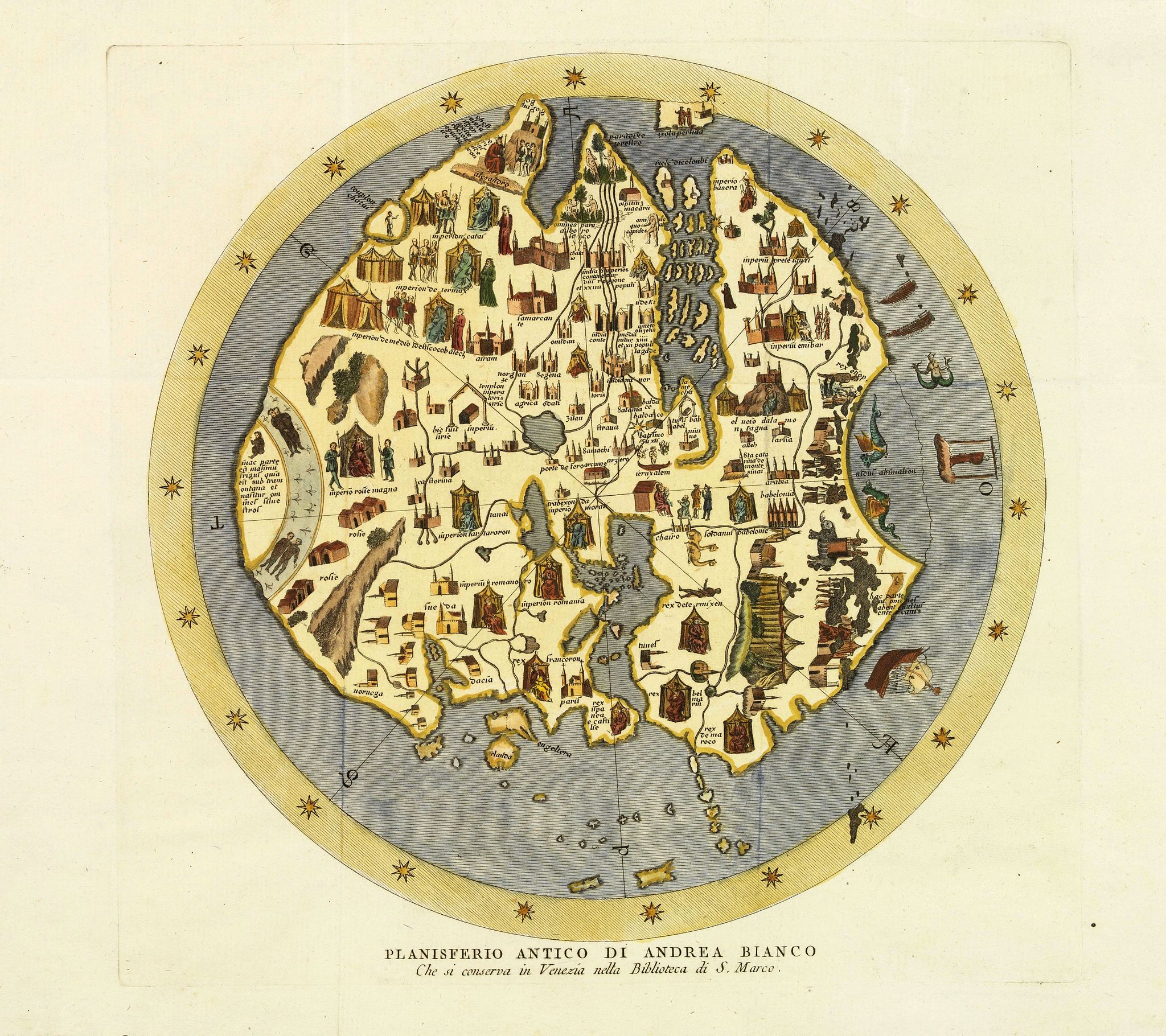 FORMALEONI, V.A., Planisfero Antico di Andrea Bianco Che si conserva in Venezia nella Biblioteca di S. Marco., antique map, old maps
