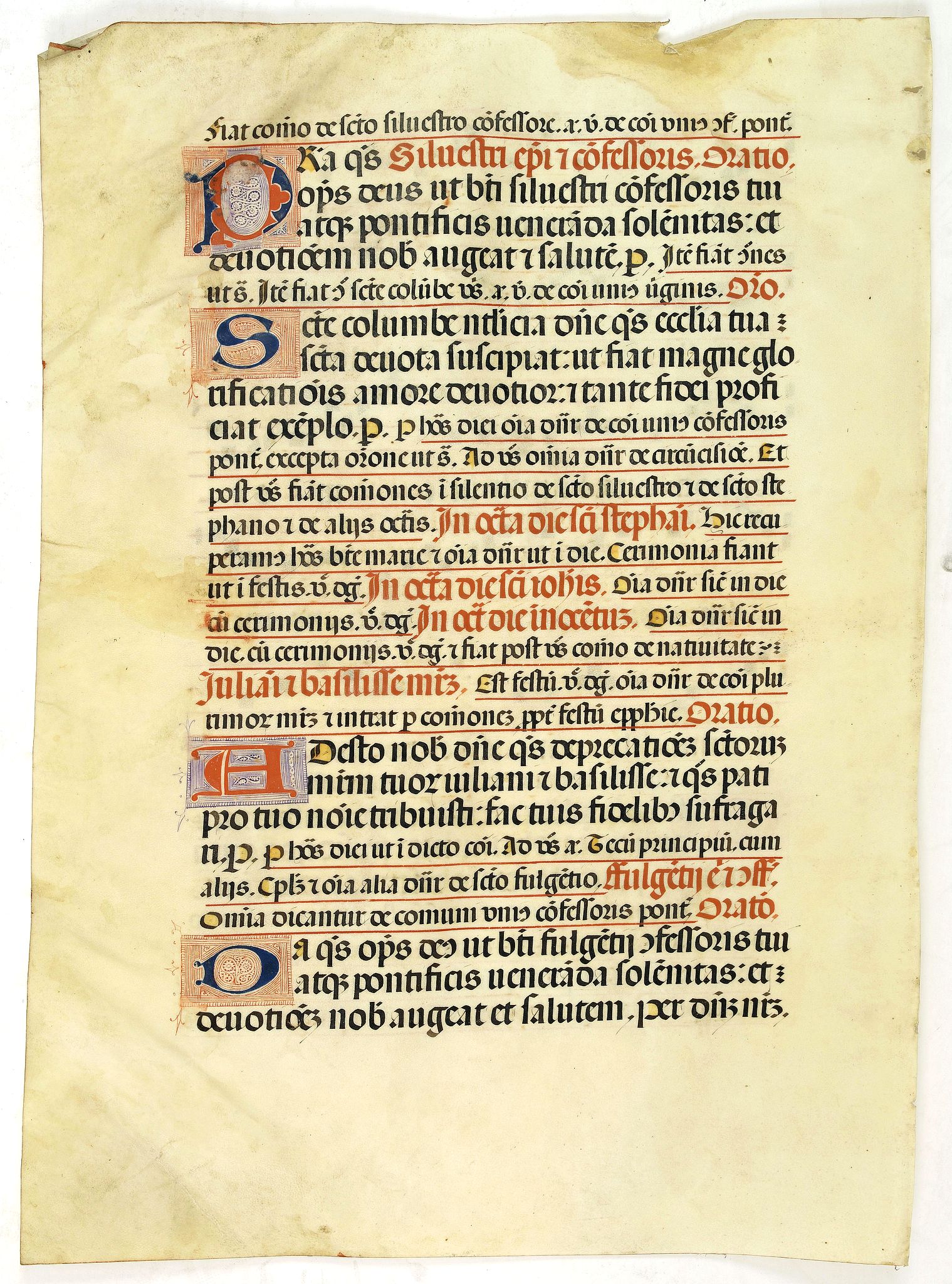 ANTIPHONARIUM., Leaf on vellum from a antiphonary., antique map, old maps