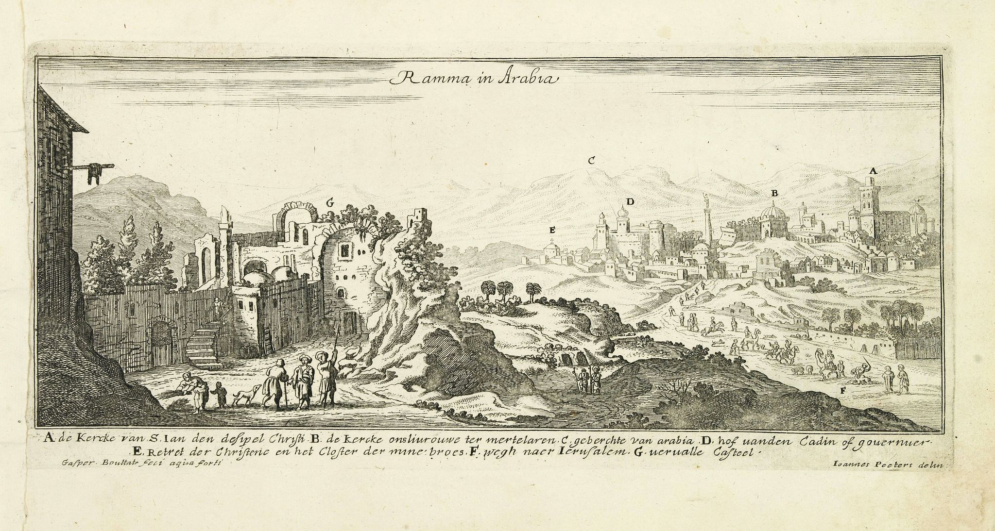 PEETERS, J. / BOUTTATS, G., Ramma in Arabia., antique map, old maps