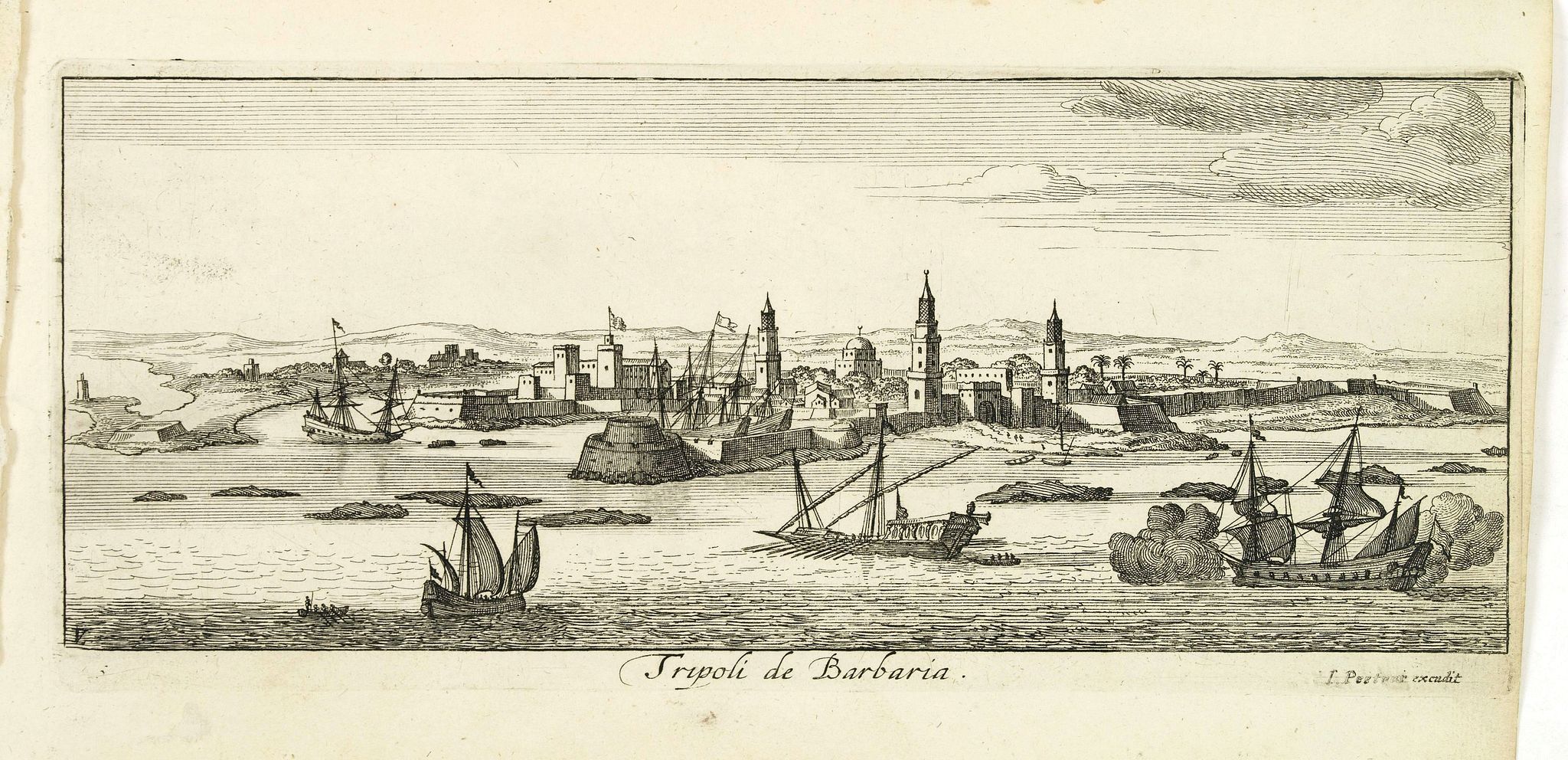 PEETERS, J. / BOUTTATS, G., Tripoli de Barbaria., antique map, old maps
