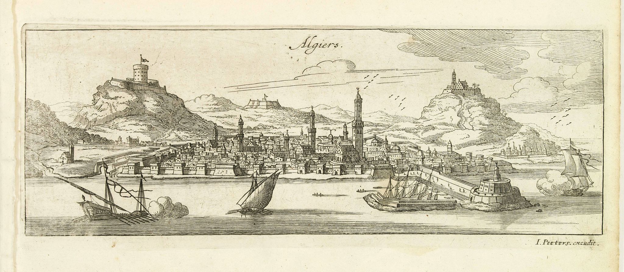 PEETERS, J. / BOUTTATS, G., Algiers., antique map, old maps