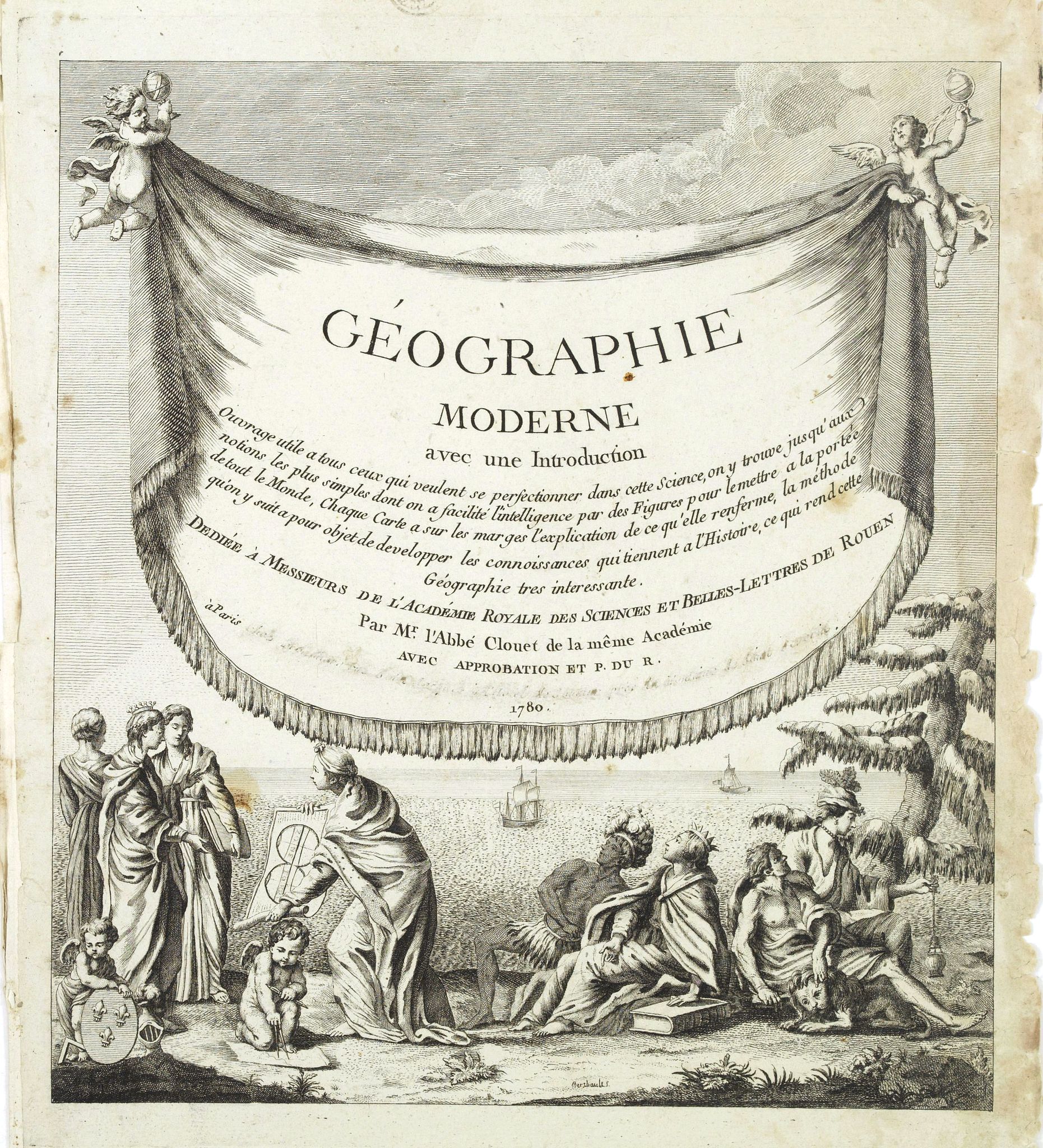CLOUET,J.B.L.L'Abbe,  [Title page] G�ographie moderne avec une introduction. . ., antique map, old maps