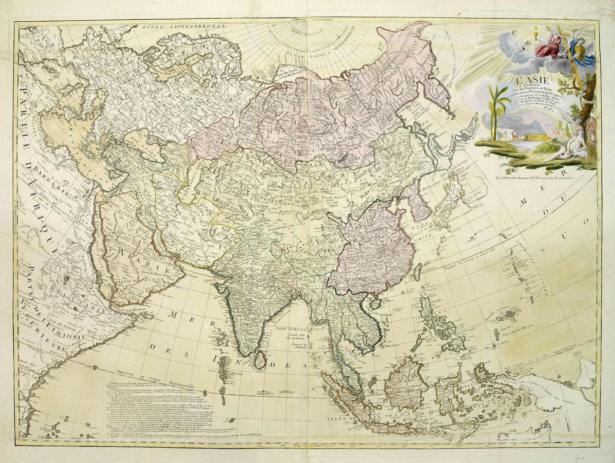 CREPY., L'Asie divisée en ses regions et etats et subdivisée en ses principales parties. . ., antique map, old maps