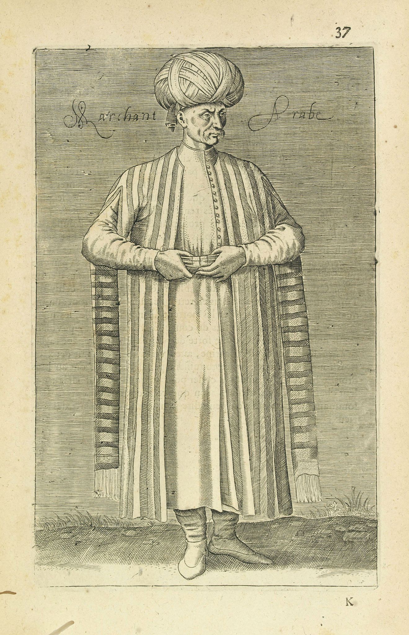 NICOLAS DE NICOLAY, Thomas Artus (sieur d'Embry)., Marchant Arabe. (37), antique map, old maps