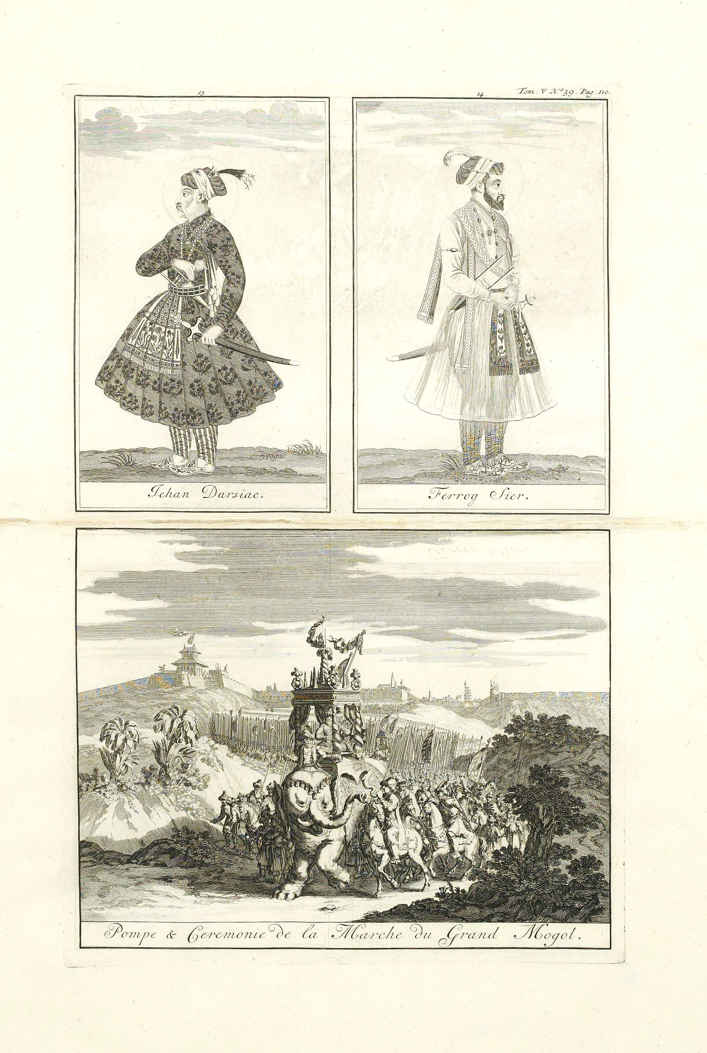 CHATELAIN, H., Jehan Darsiac. / Ferrog Sier. / Pompe & Ceremonie de la Marche du Grand Mogol., antique map, old maps