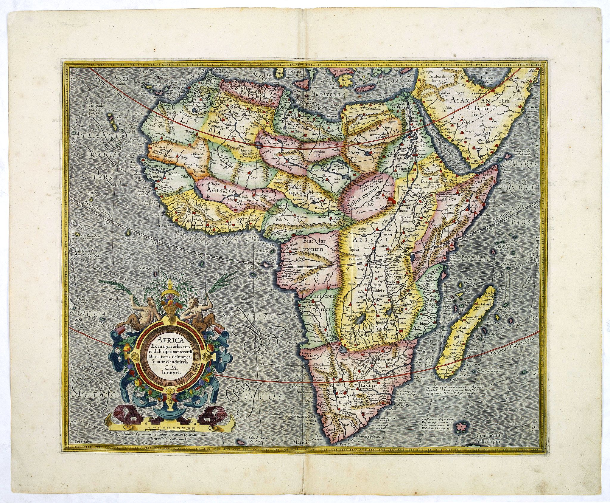MERCATOR, G./ HONDIUS, J., Africa ex magna orbis terre descriptione Gerardi Mercator. . ., antique map, old maps