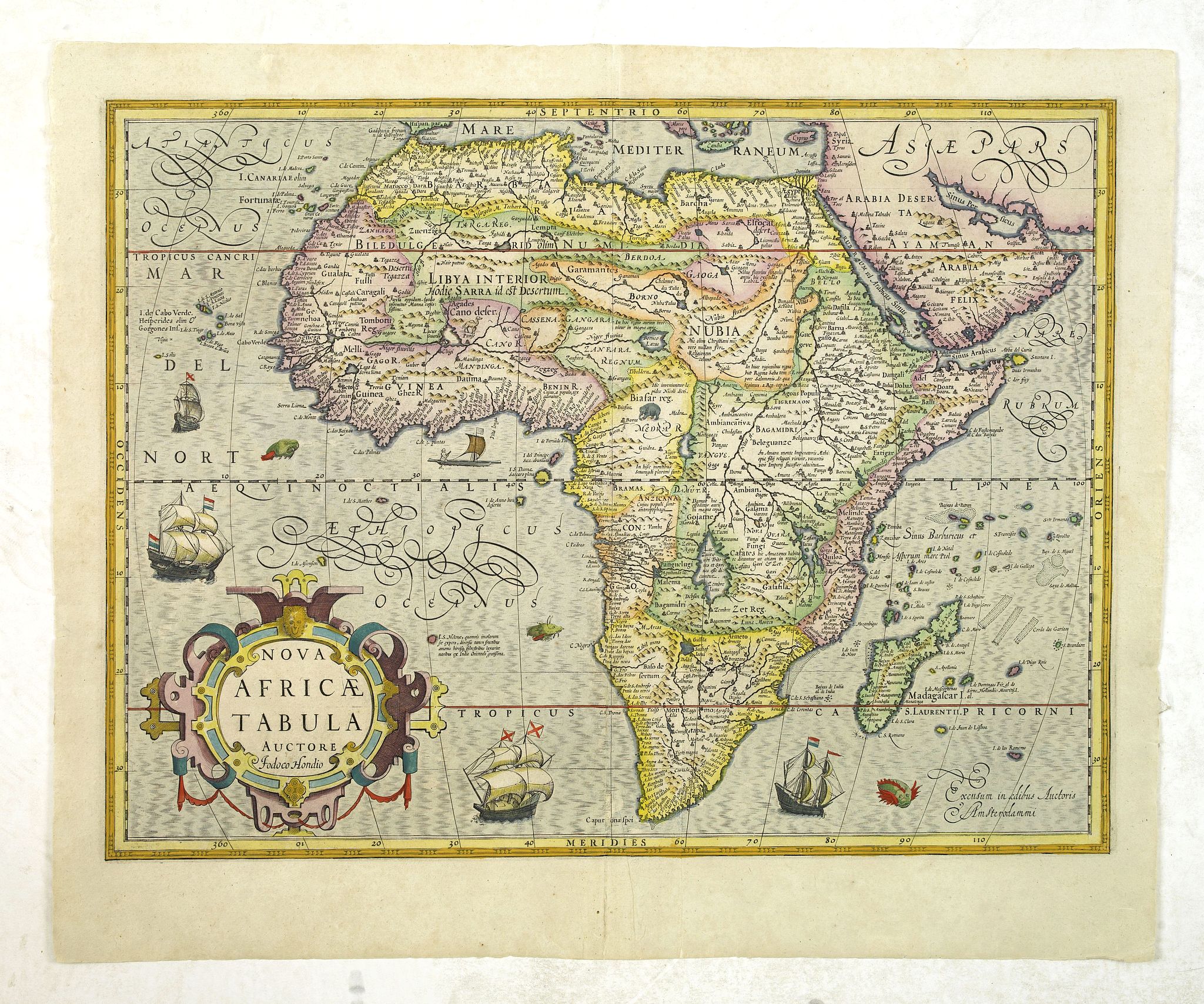 MERCATOR, G. / HONDIUS, J., Nova Africae Tabula., antique map, old maps