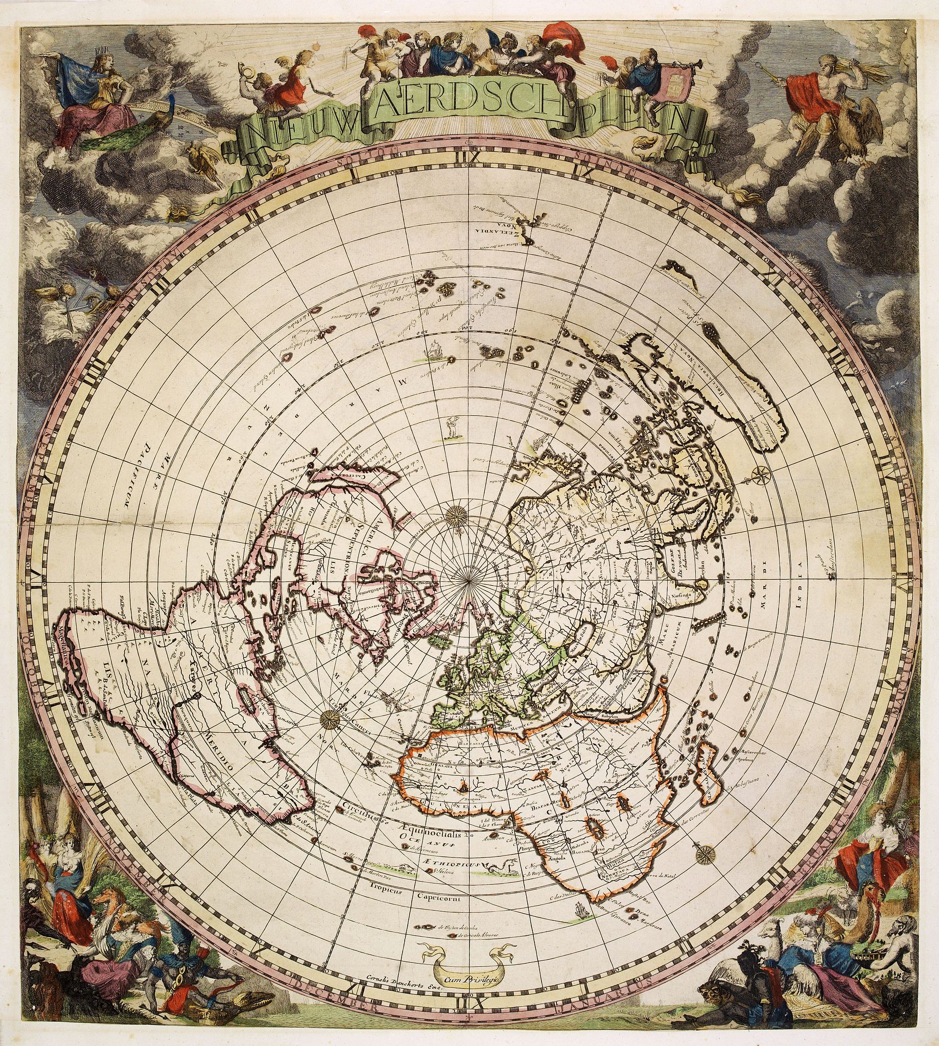ROBIJN, J. / DANCKERTS, C., Nieuw Aerdsch Pleyn., antique map, old maps