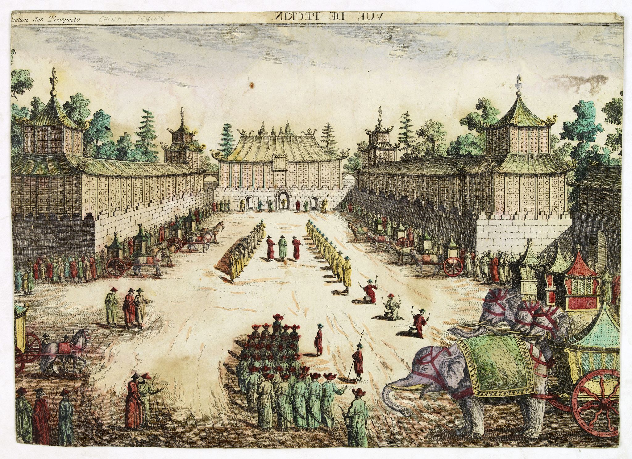 HABERMANN, F-X., Vue de Peckin. (Peking), antique map, old maps