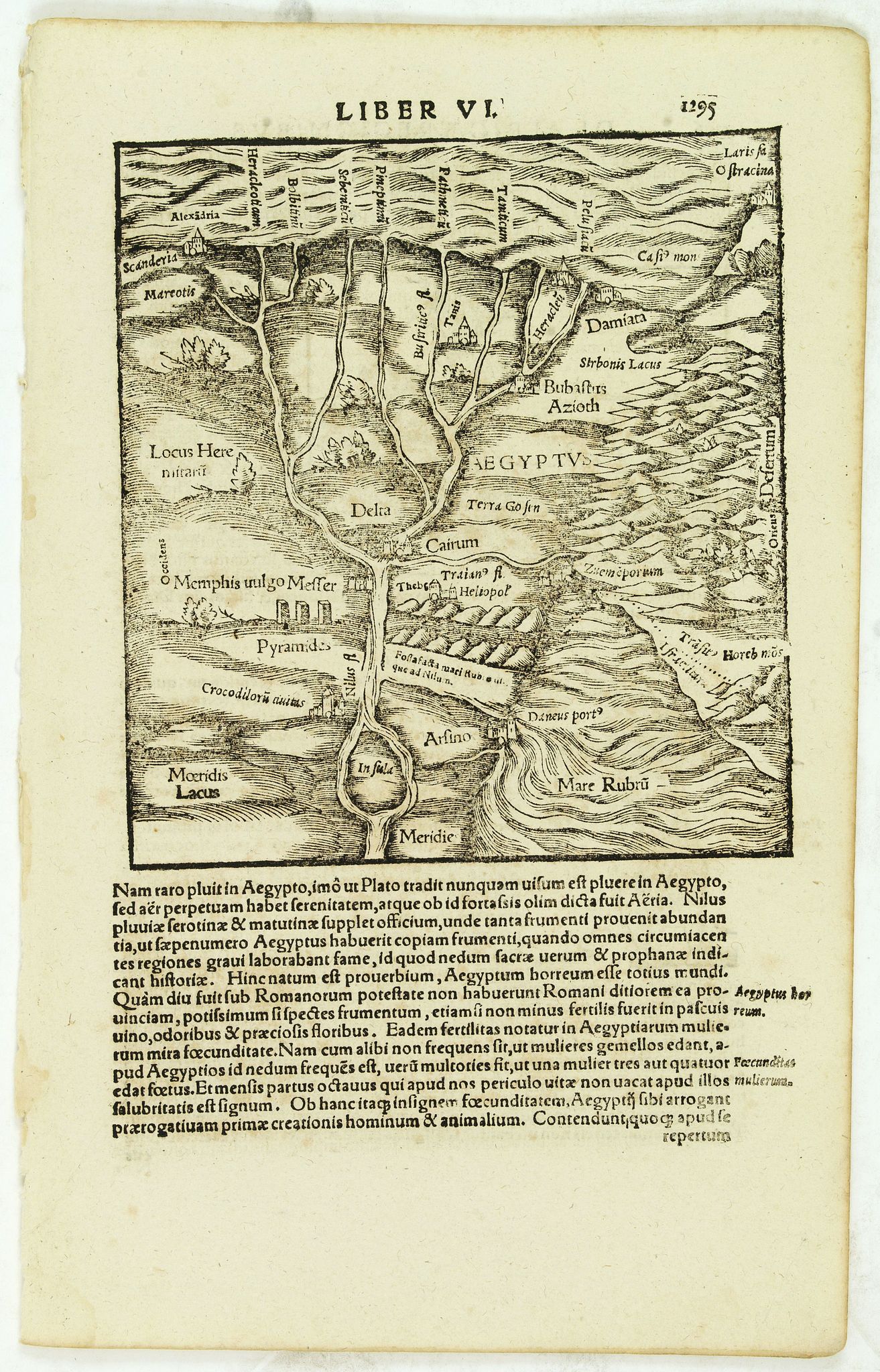 MUNSTER, S.,  [Egypte], antique map, old maps