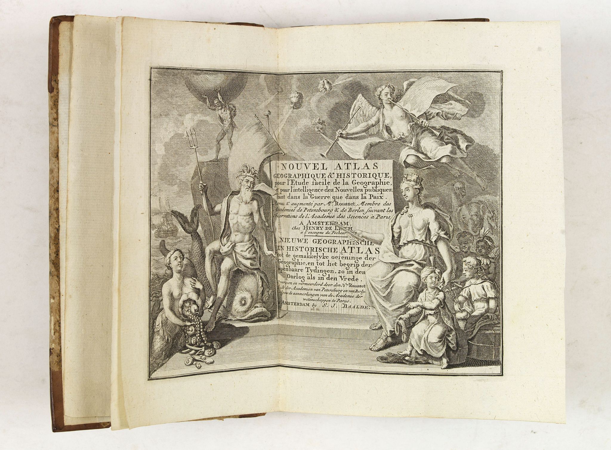 DE LET,H./ BAALDE,S.J., Nouvel atlas geographique & historique.. / Nieuwe en geographische en historische Atlas . . ., antique map, old maps