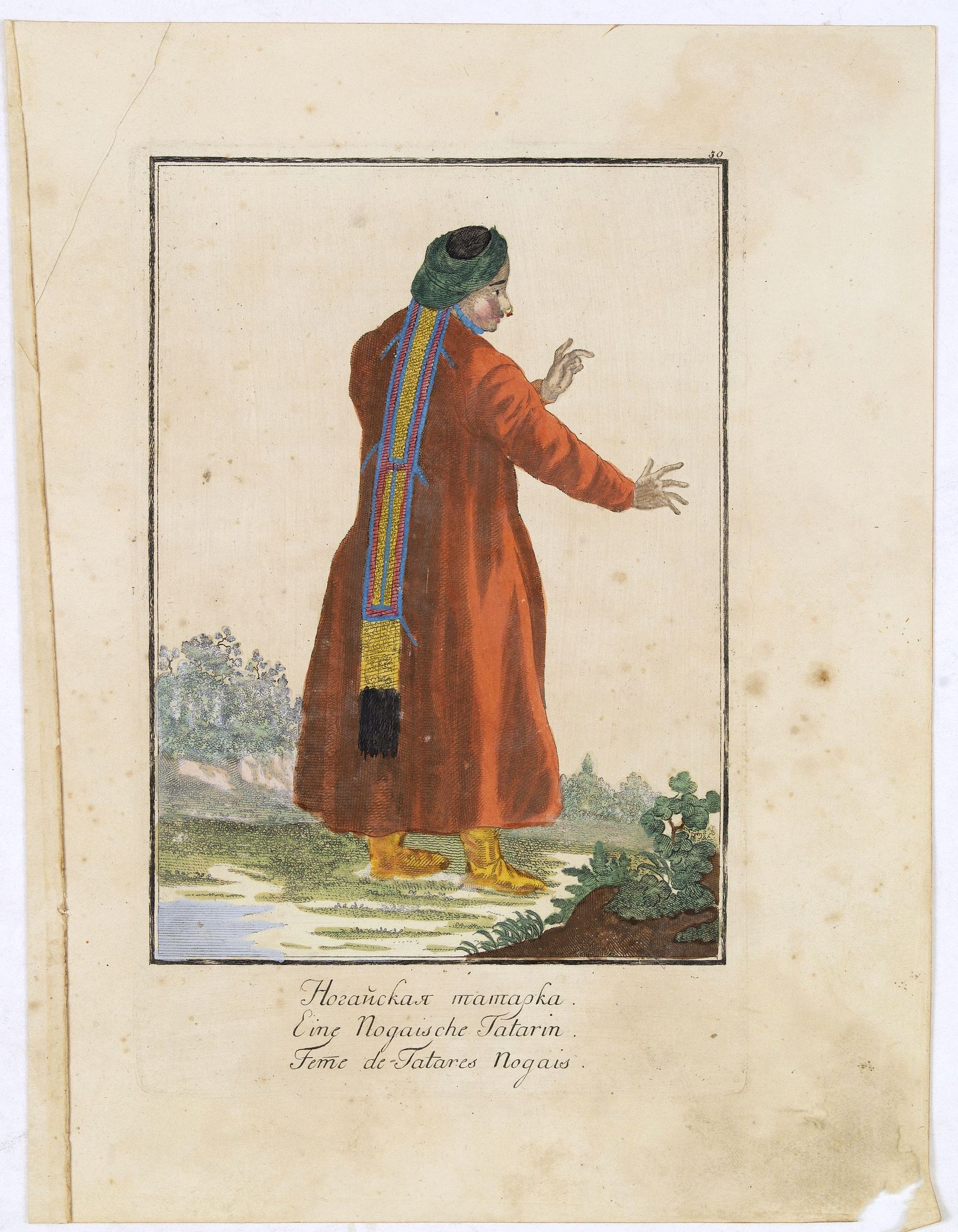 ROTH, Ch. M., Femme de Tatares Nogais., antique map, old maps