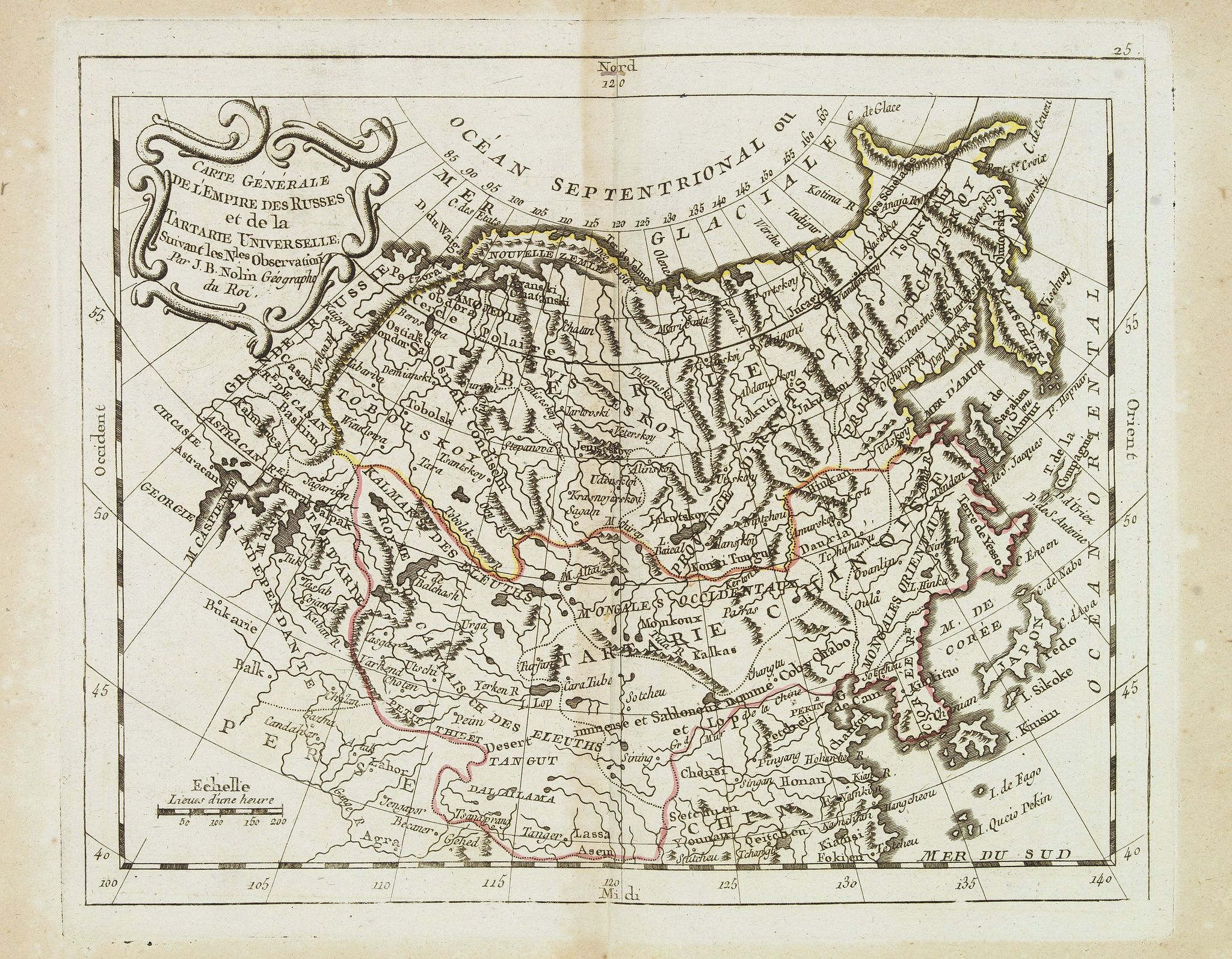 MONDHARE, L.J. / NOLIN, J.B., Carte générale de l'Empire des Russes et de la Tartarie universelle. . ., antique map, old maps