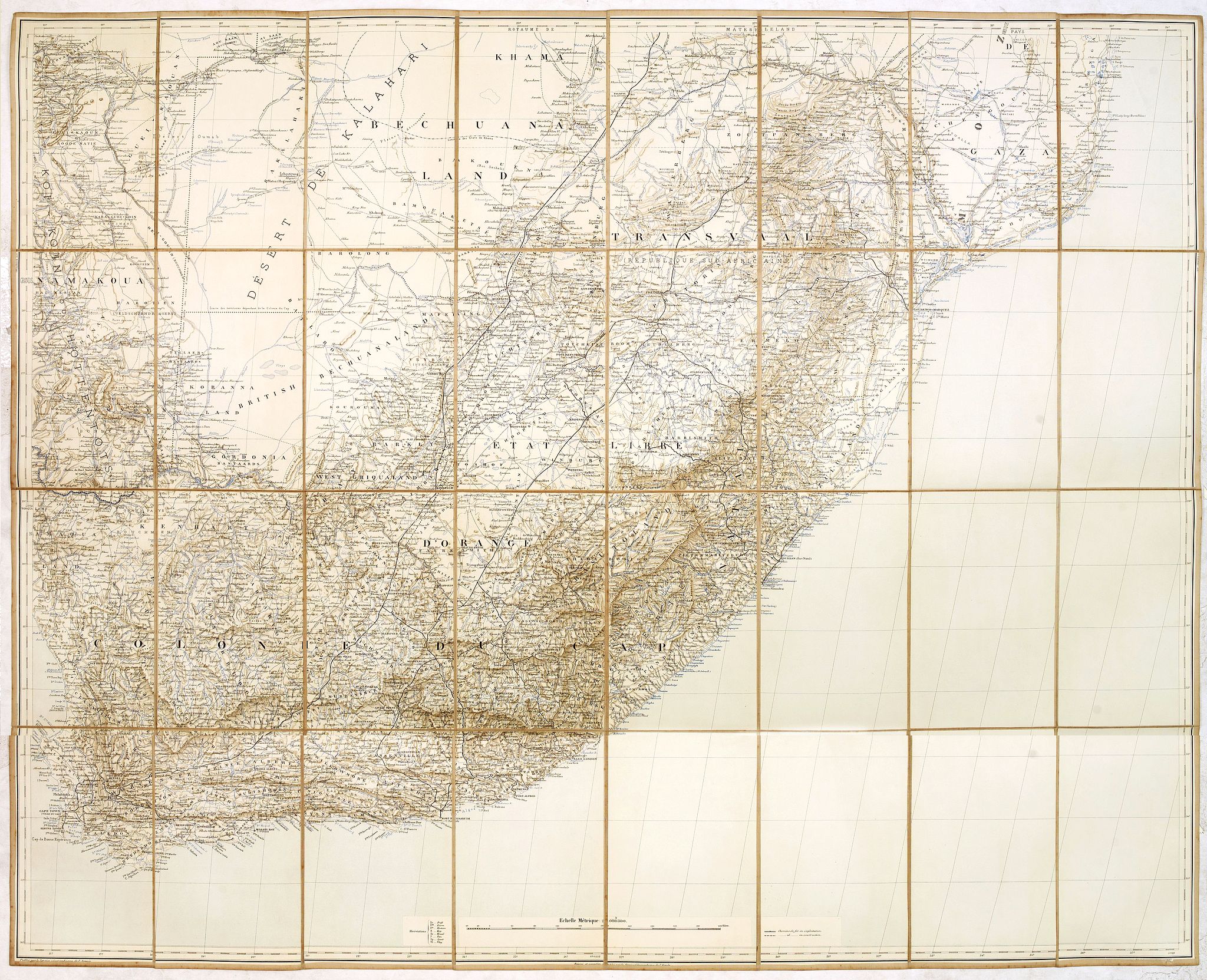 SERVICE GEOGRAPHIQUE DE L'ARMEE,  [Map of South Africa], antique map, old maps