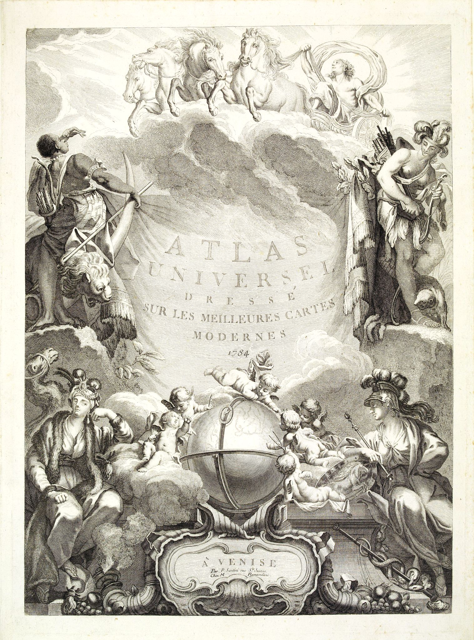 SANTINI, P. / REMONDINI, M., Atlas Universel dressé sur les meilleures cartes modernes., antique map, old maps