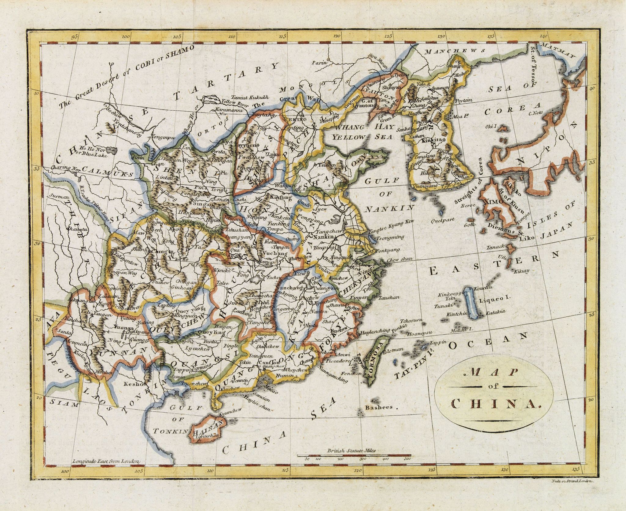 NEELE, S. J., Map of China., antique map, old maps