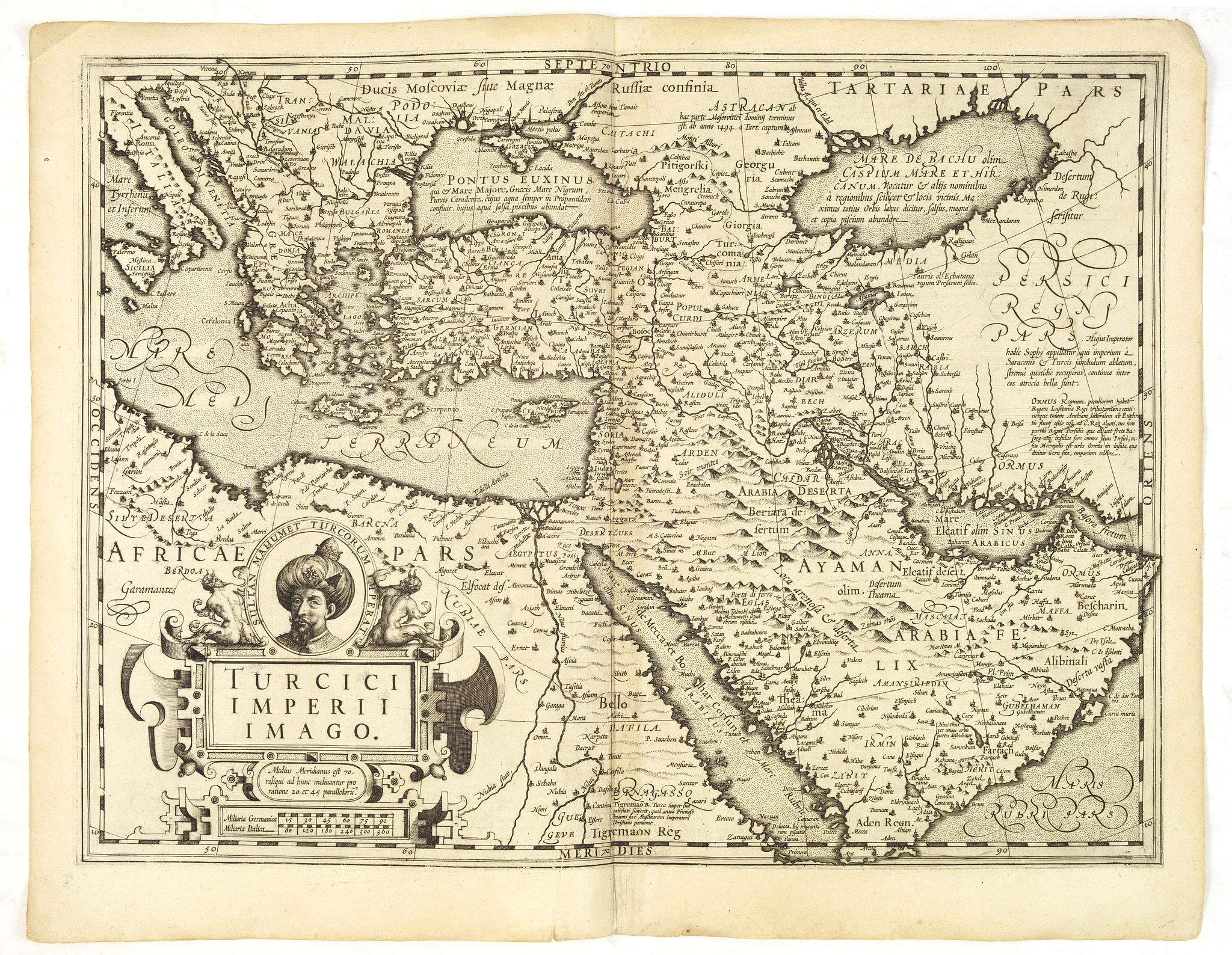 MERCATOR, G. / HONDIUS, J., Turcici Imperii Imago., antique map, old maps