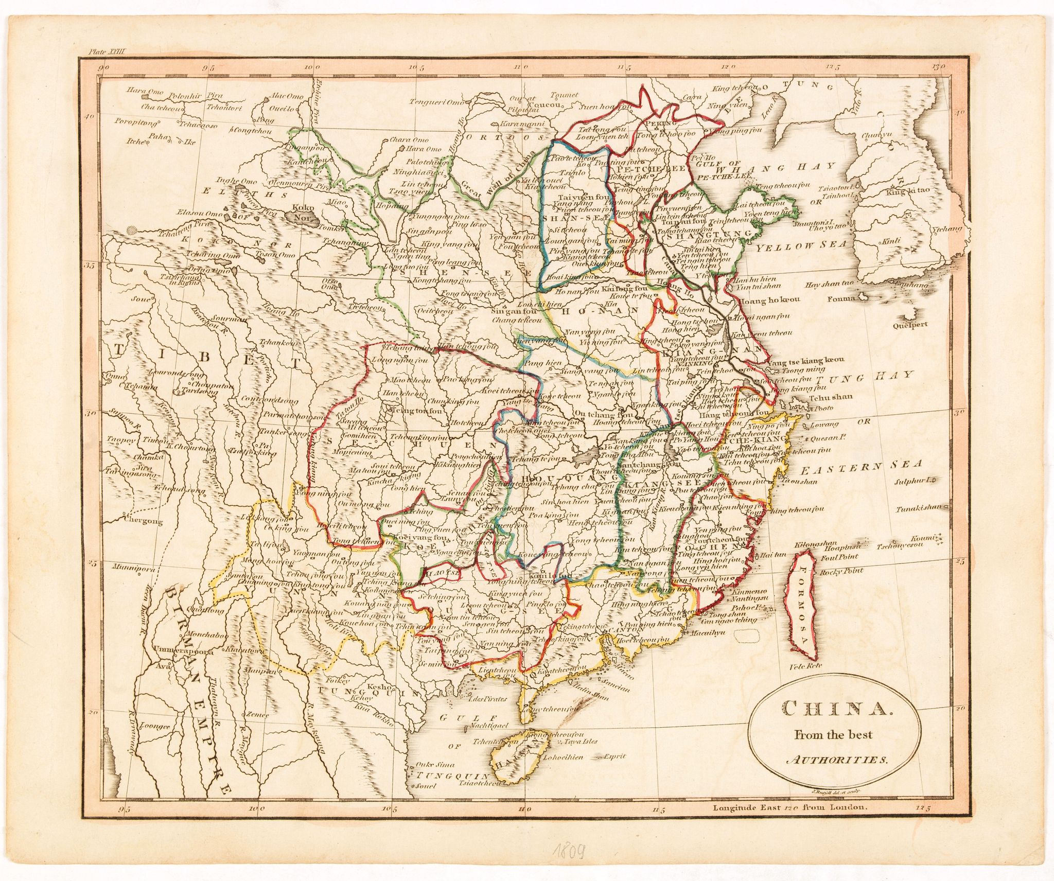 GUTHRIE, W., China from the best Authorities., antique map, old maps