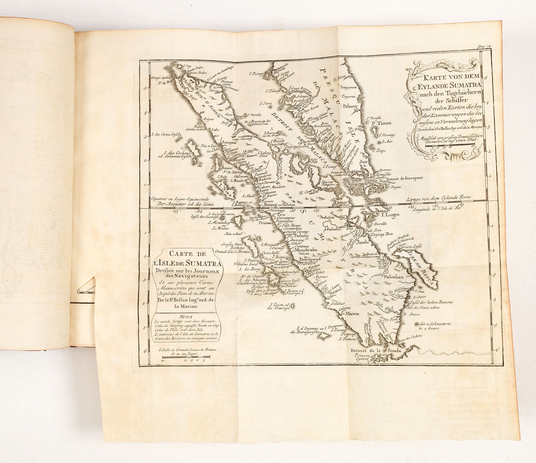 BELLIN, J.N. / ARKSTEE / MERKUS, Histoire universelle depuis le commmencement du monde jusqu’a present. Tome Vingt-unieme. Portugais, Espagnols, Hollanois etc, antique map, old maps