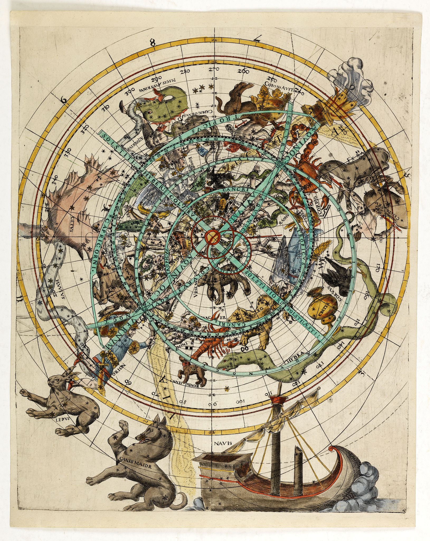 KLAYBER, Melchior ?, (Northern celestial planisphere with a pasted volvelle.), antique map, old maps