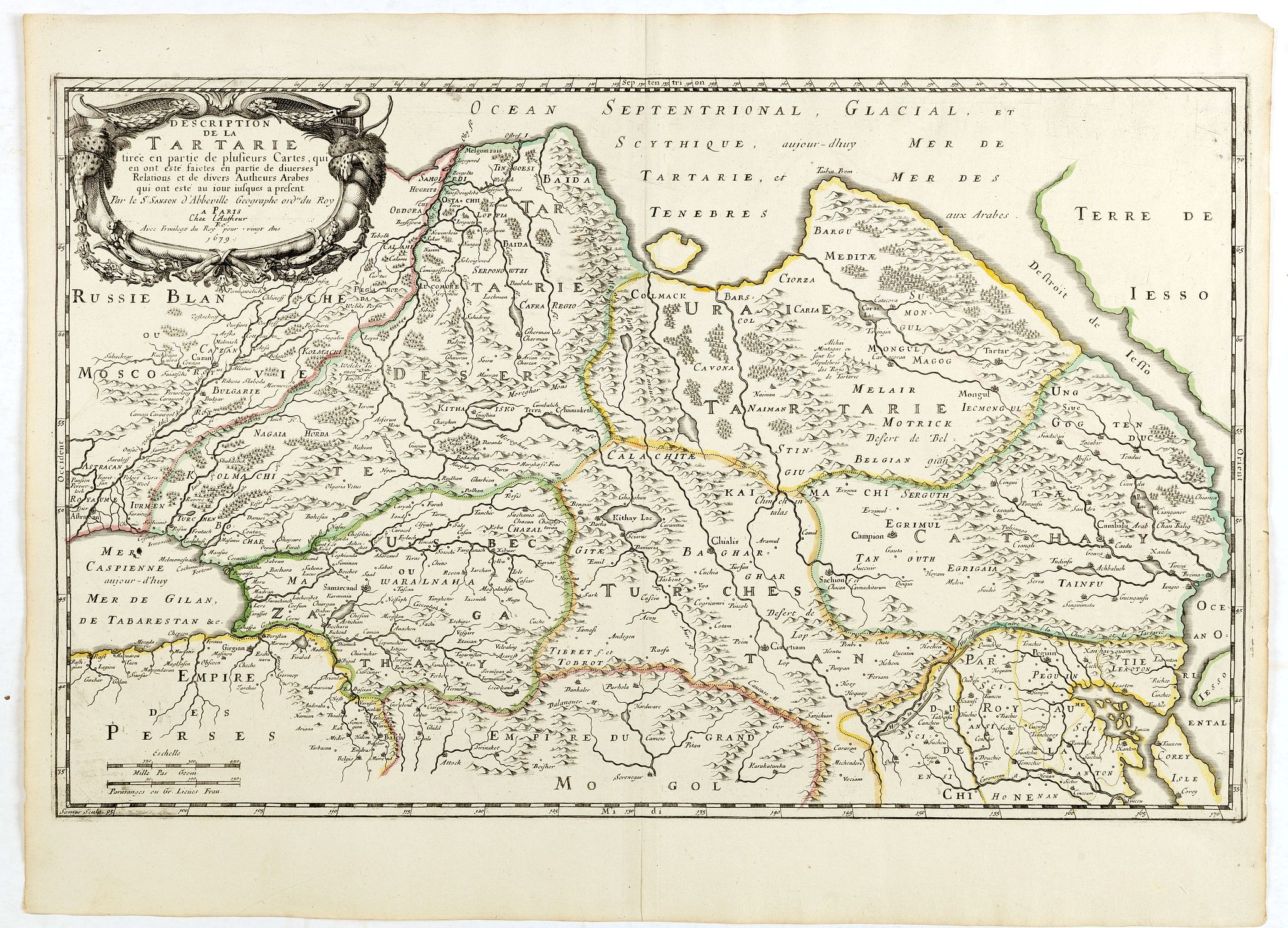 SANSON, N. / MARRIET, P., Description de la Tartarie. . ., antique map, old maps