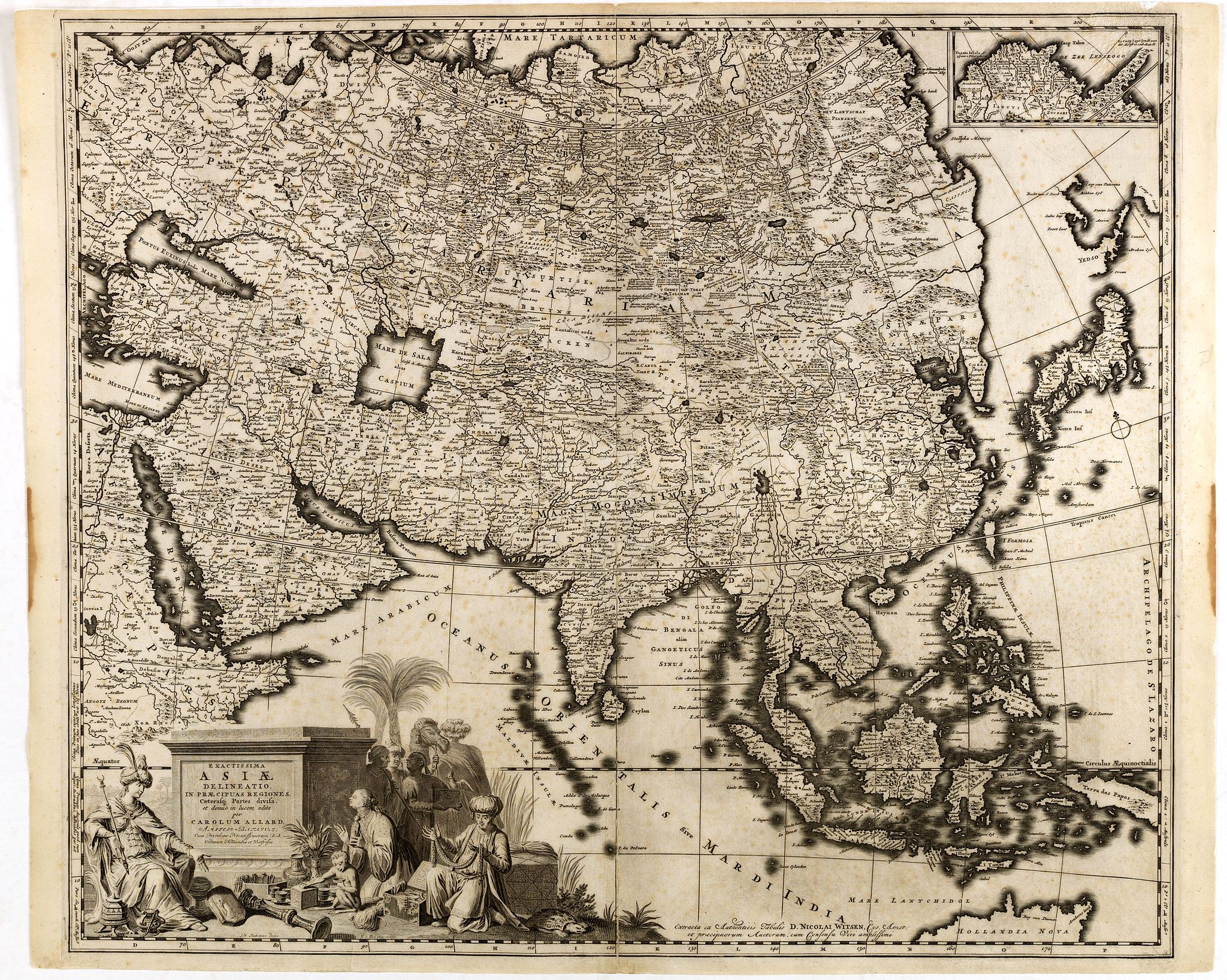 ALARD, C., Exactissima Asiae Delineatio In Praecipuas Regiones . . ., antique map, old maps