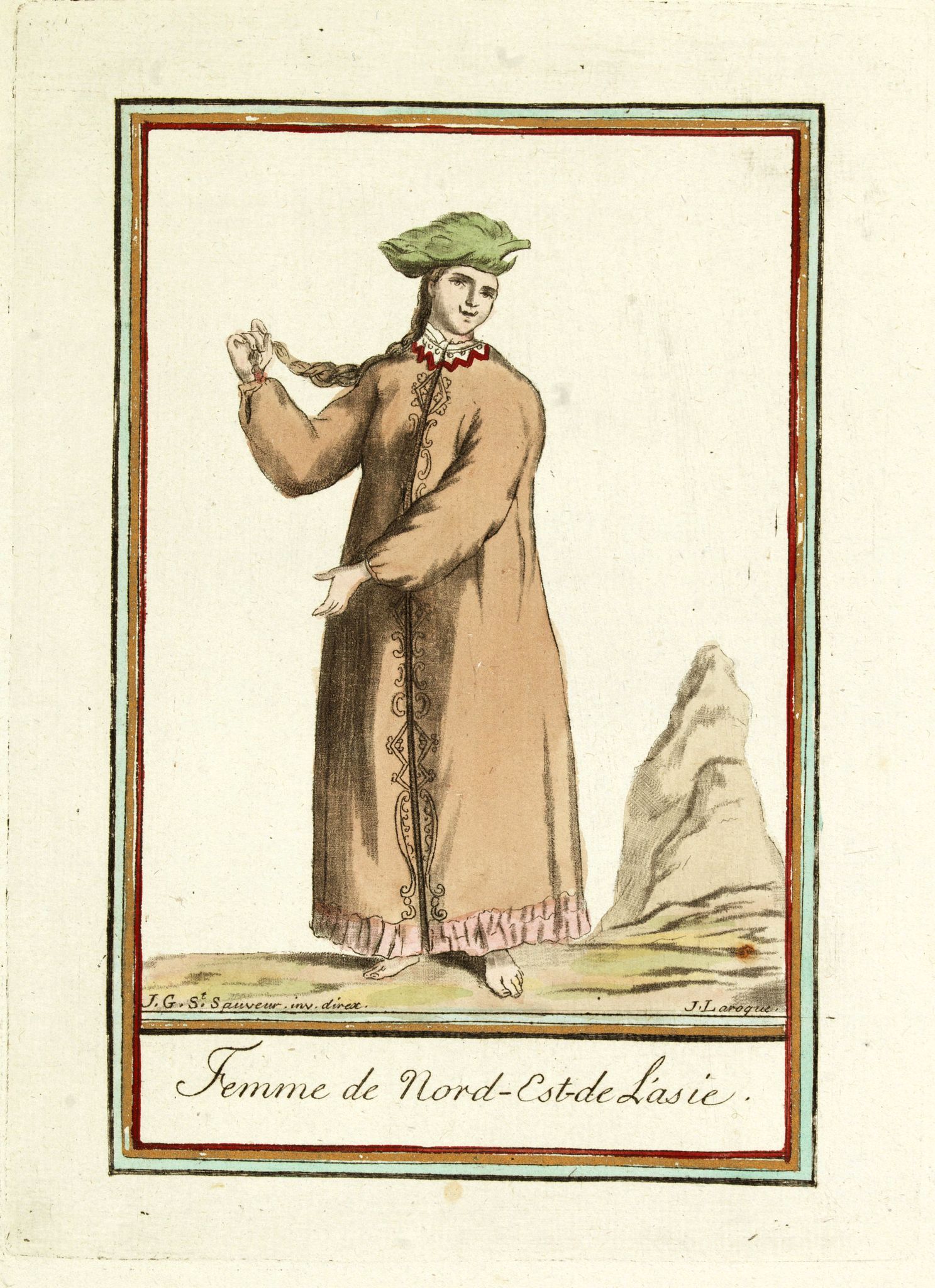 GRASSET DE SAINT SAUVEUR, J., Femme de nord ets de l'Asie., antique map, old maps