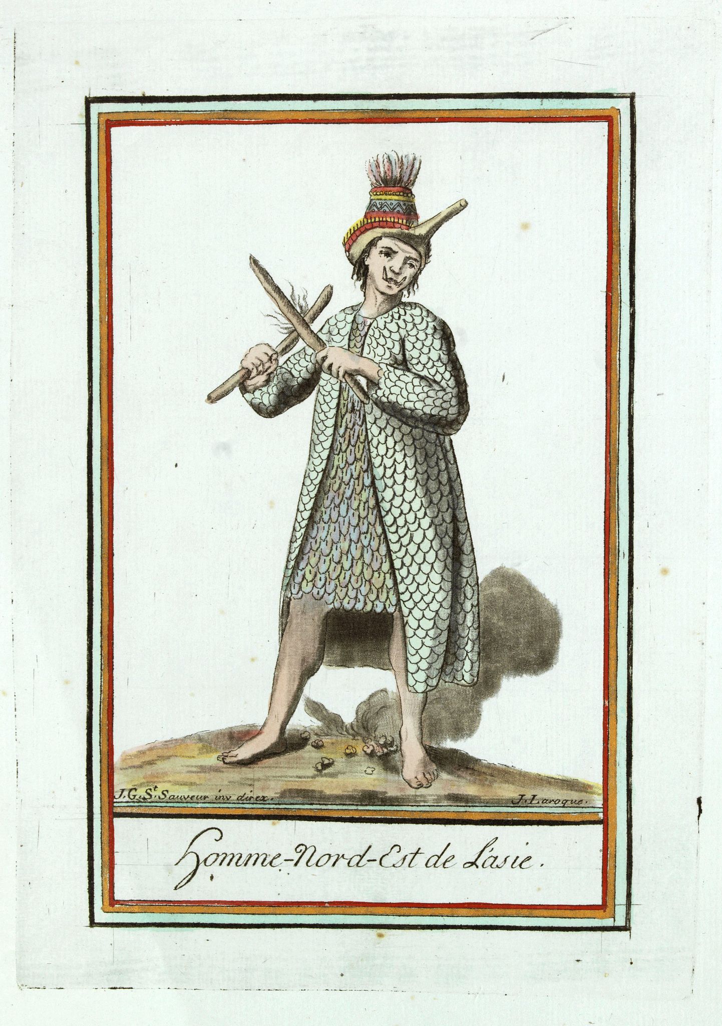 GRASSET DE SAINT SAUVEUR, J., Homme-nord-est de l'Asie., antique map, old maps