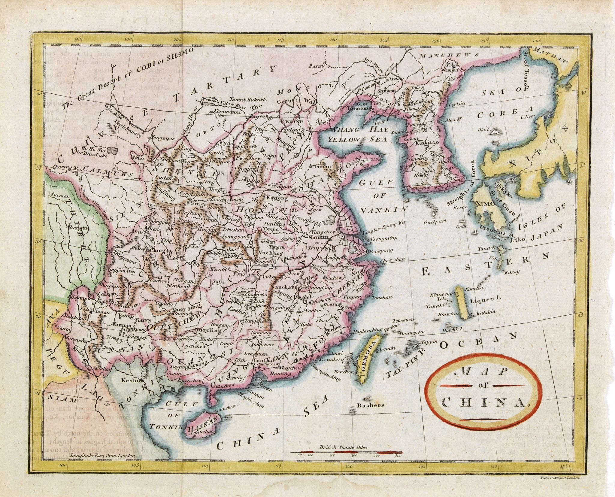 NEELE, S. J., Map of China., antique map, old maps