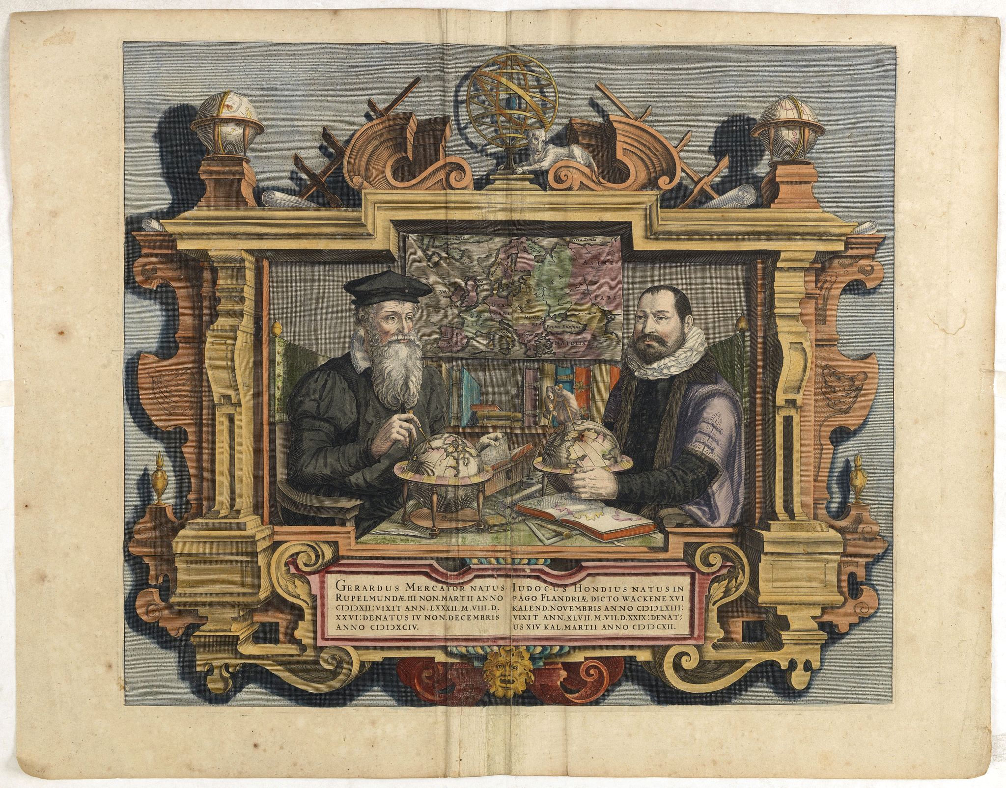 MERCATOR, G. / HONDIUS, J., Gerardus Mercator natus Iudocus Hondius. ., antique map, old maps