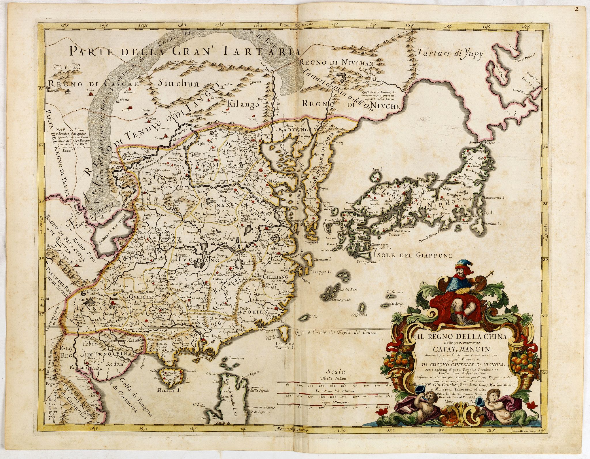 DE ROSSI, G., Il regno della China detto presentemente Catay Mangin…, antique map, old maps