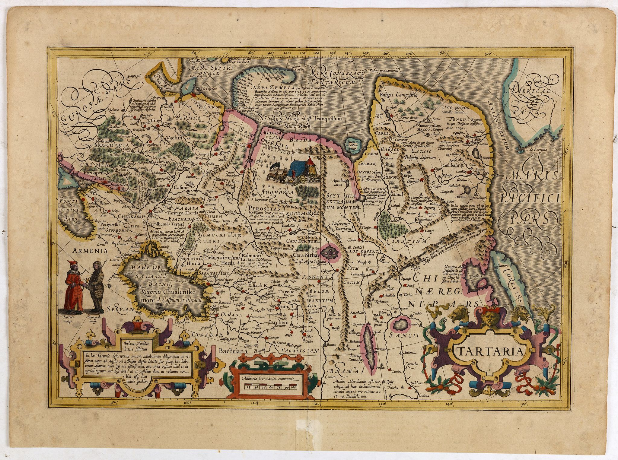 MERCATOR, G / HONDIUS, J., Tartaria., antique map, old maps