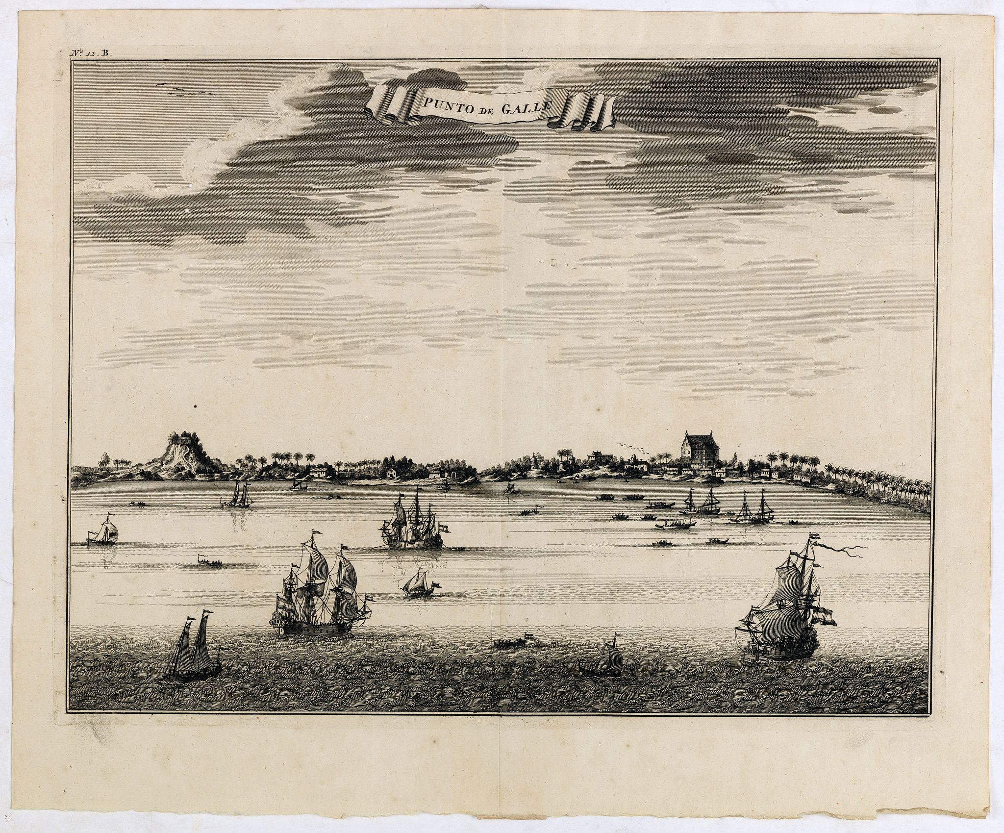 VALENTYN, F., Punto de Galle., antique map, old maps