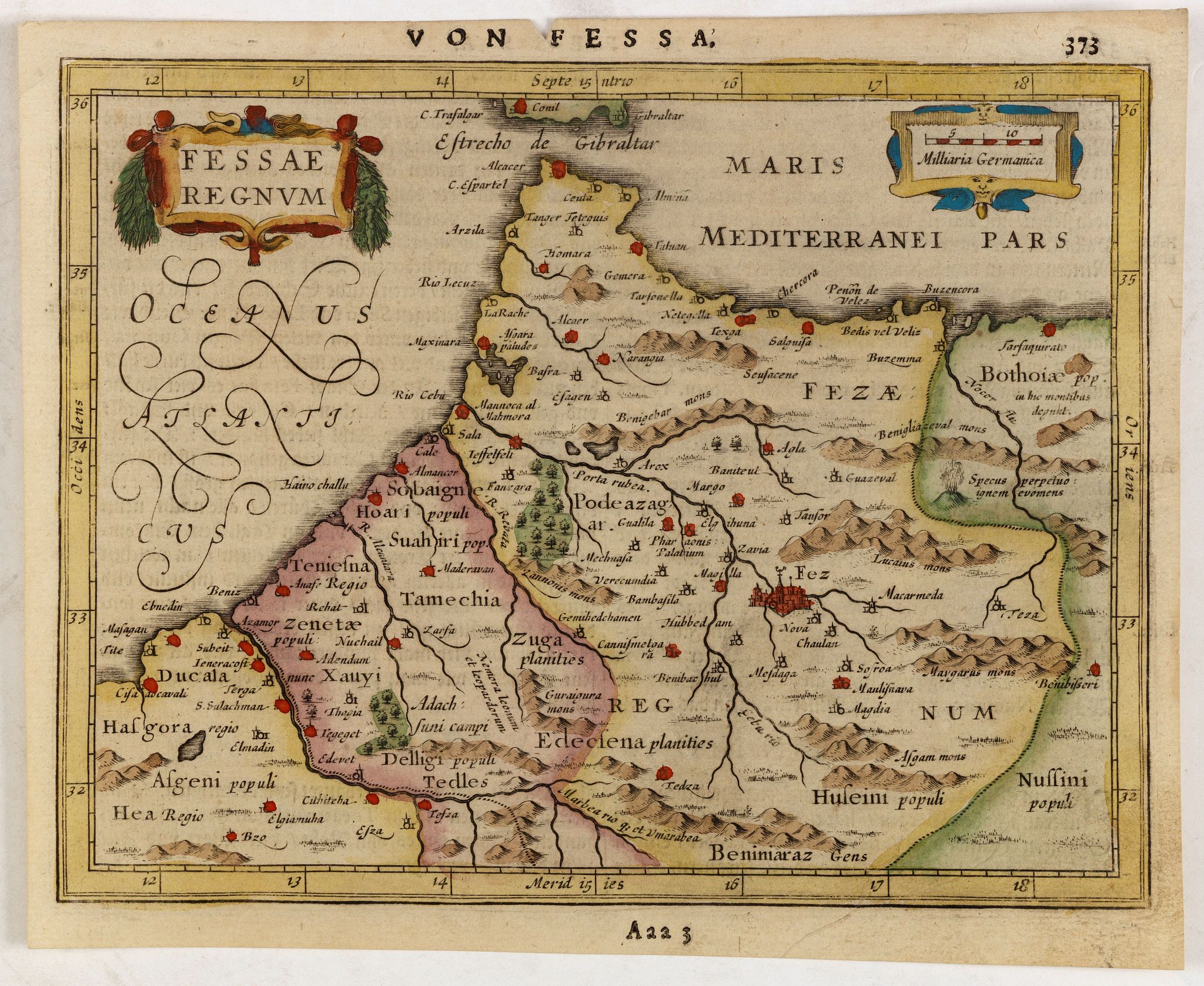 MERCATOR, G. / HONDIUS, J., Fessae Regnum., antique map, old maps