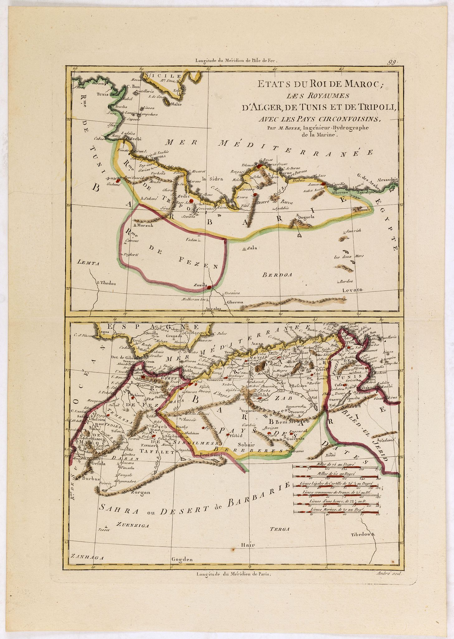 MOITHEY, M.A., Etats du Roi de Maroc. ., antique map, old maps