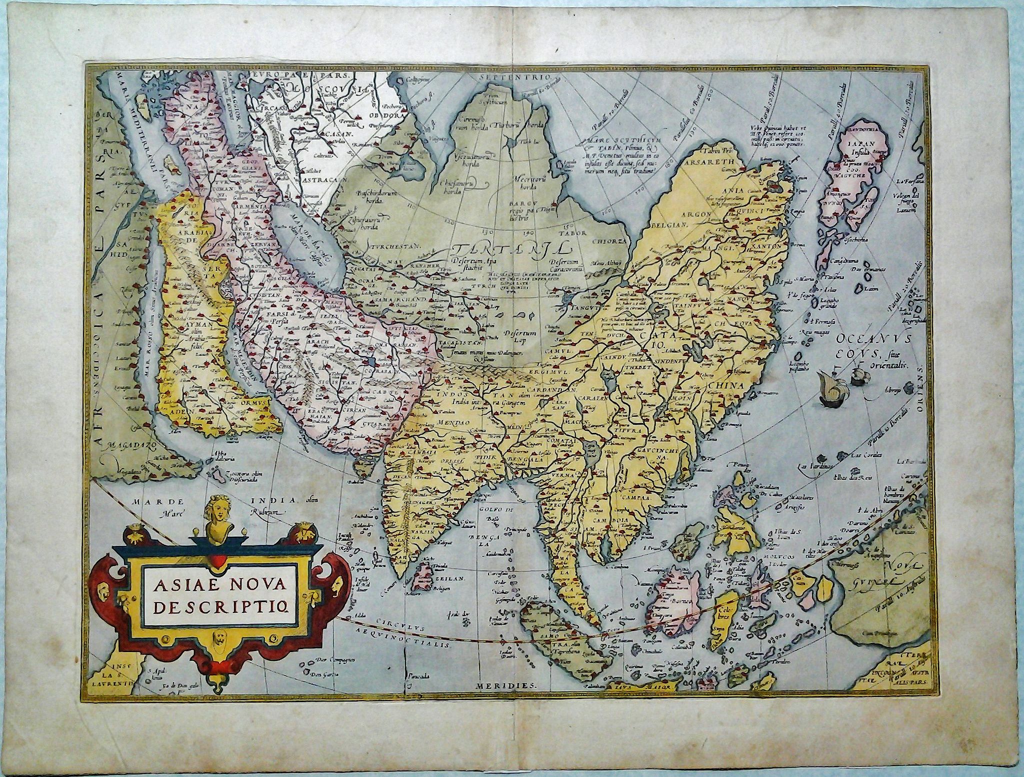 ORTELIUS, A., Asiae nova descriptio., antique map, old maps