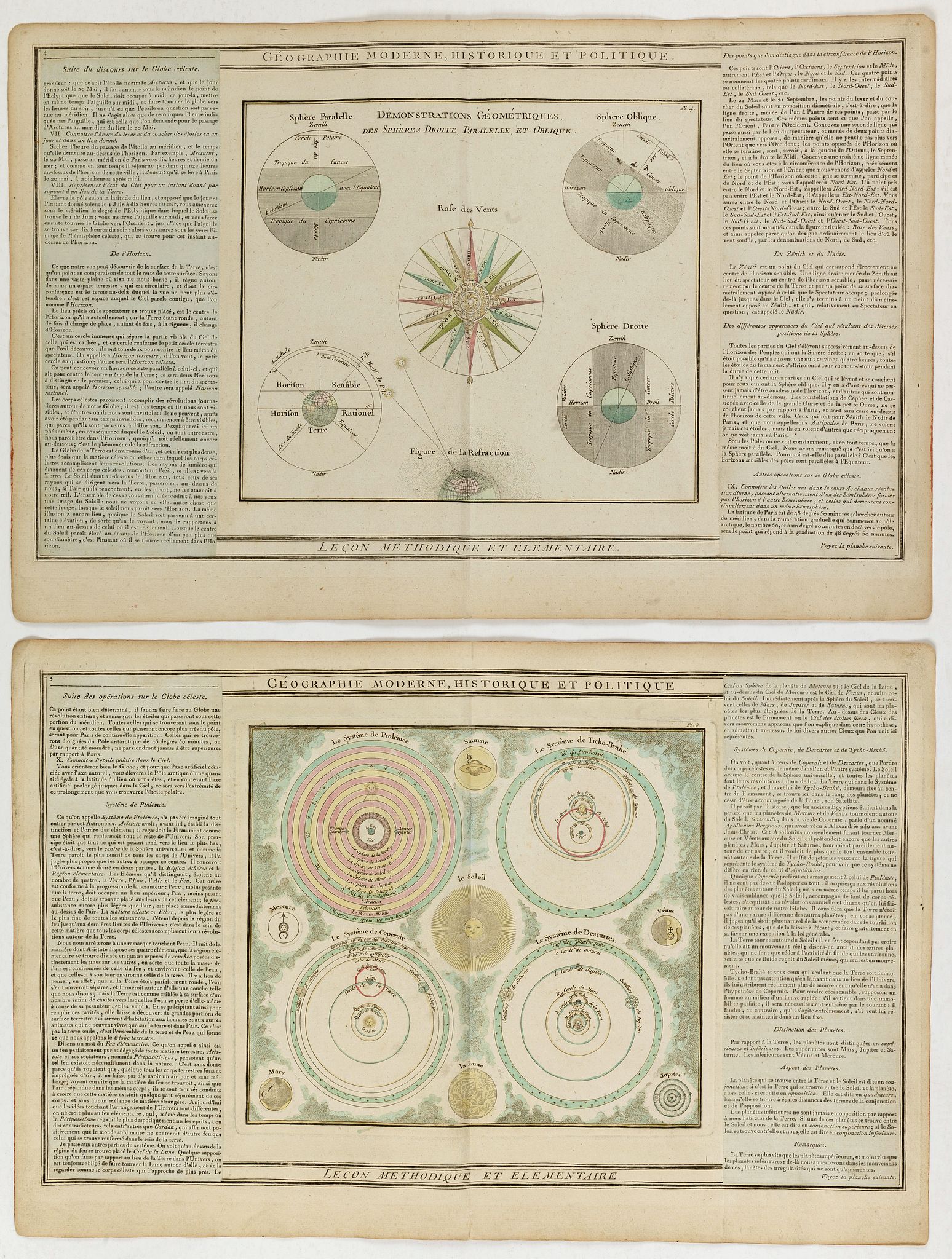 DESNOS, L.C. / DE MORNAS, B., Géographie Moderne, Historique et Politique (Lot of 2 prints), antique map, old maps