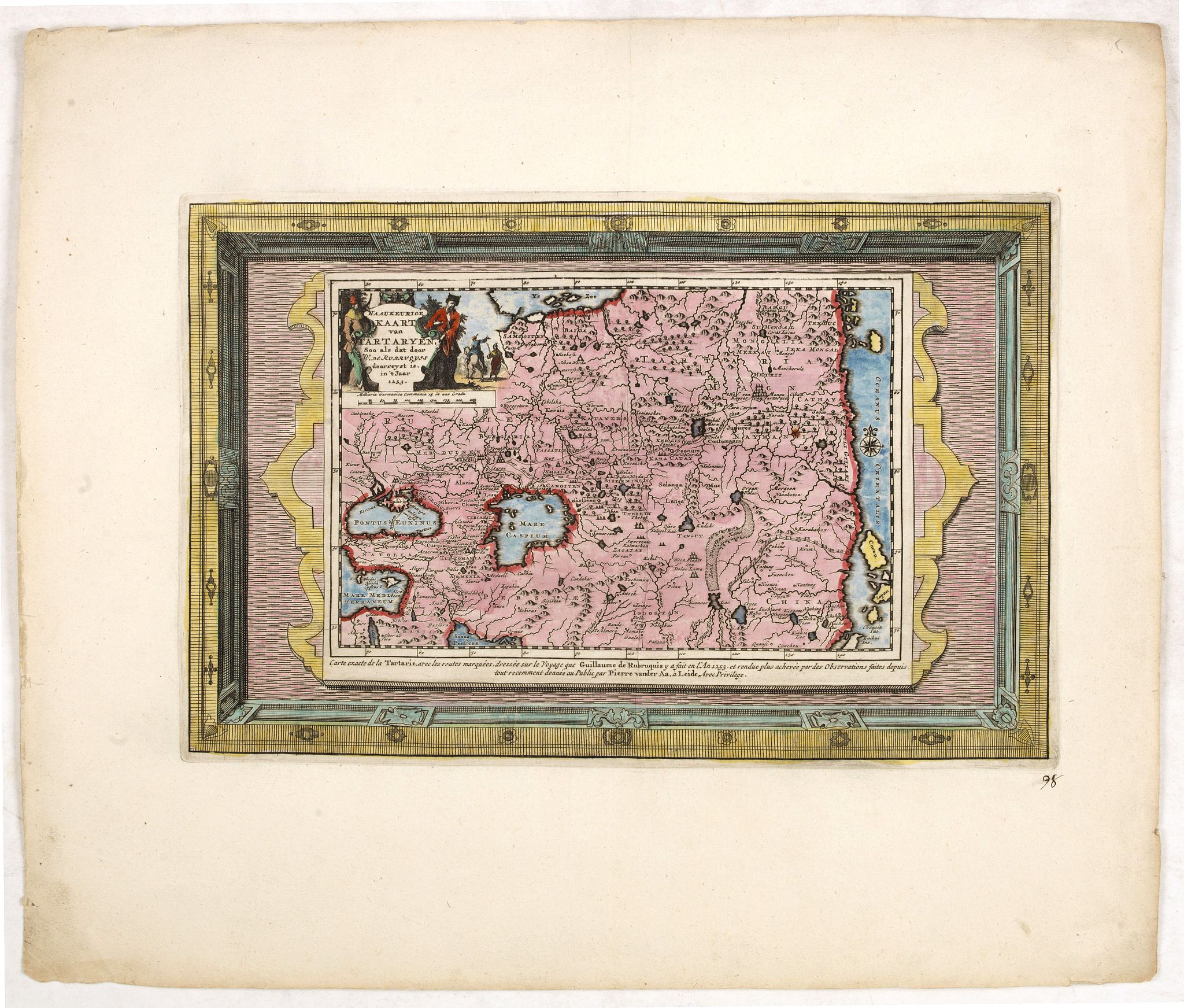 VAN DER AA, P., Naaukeurige Kaart Van Tartaryen . . ., antique map, old maps